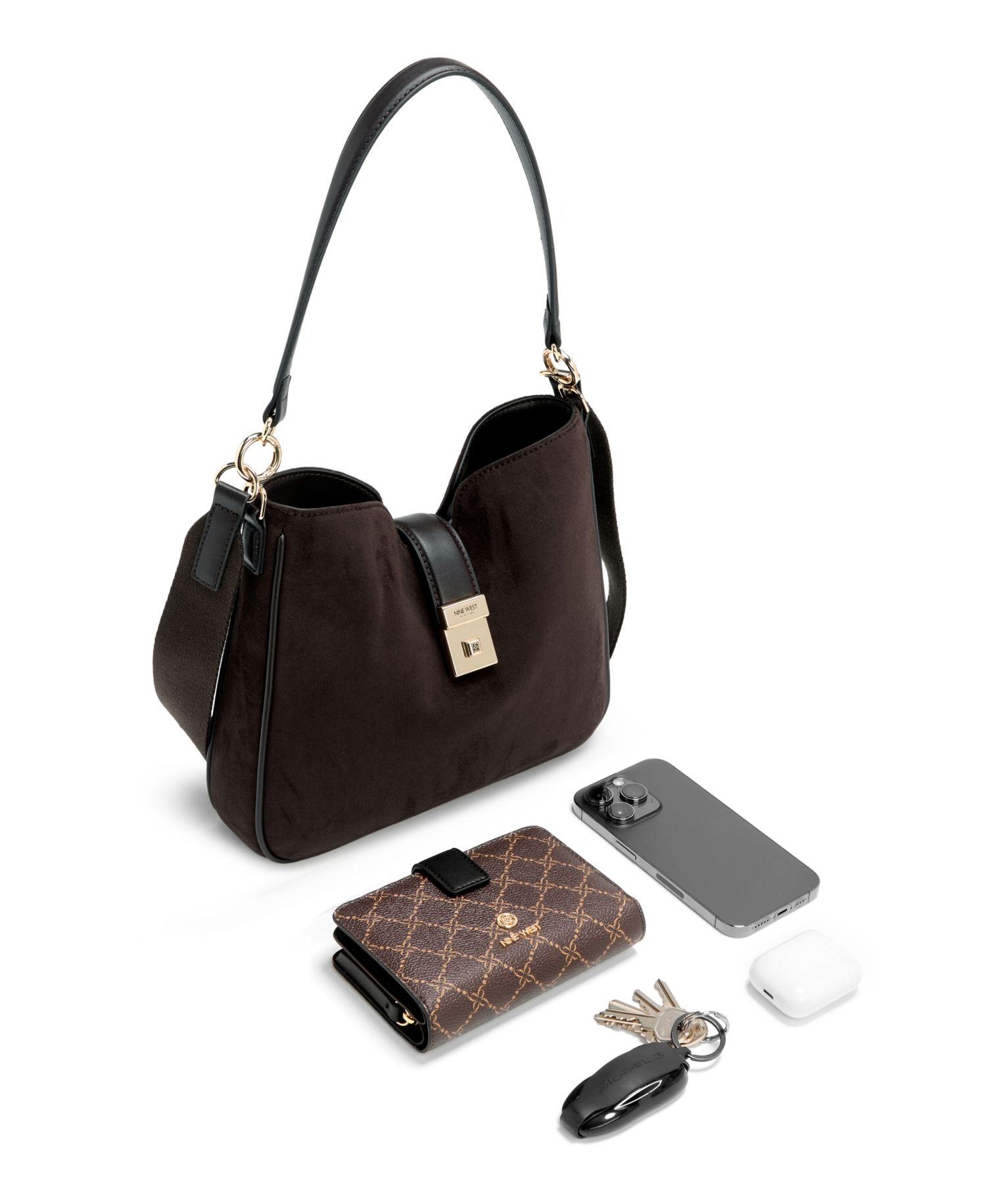 Monette Medium Convertible Polyurethane Hobo Handbag