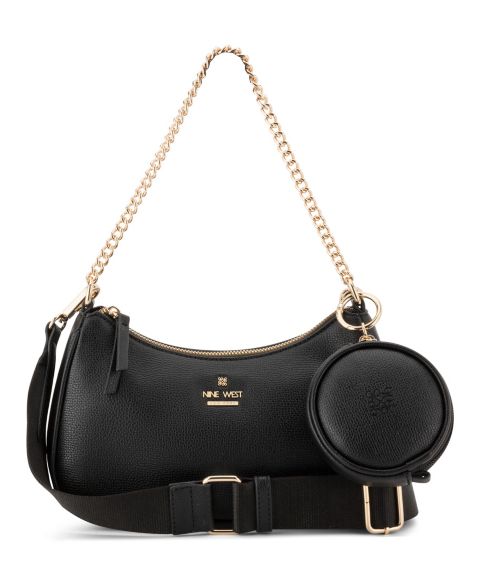 Женская сумка Nine West Luela Small Convertible Crossbody Shoulder Handbag, цвет: Чёрный