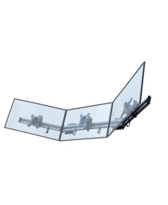 Aluminum Triple Full-Motion Monitor Wall Mount for VESA 75x75mm and 100x100mm