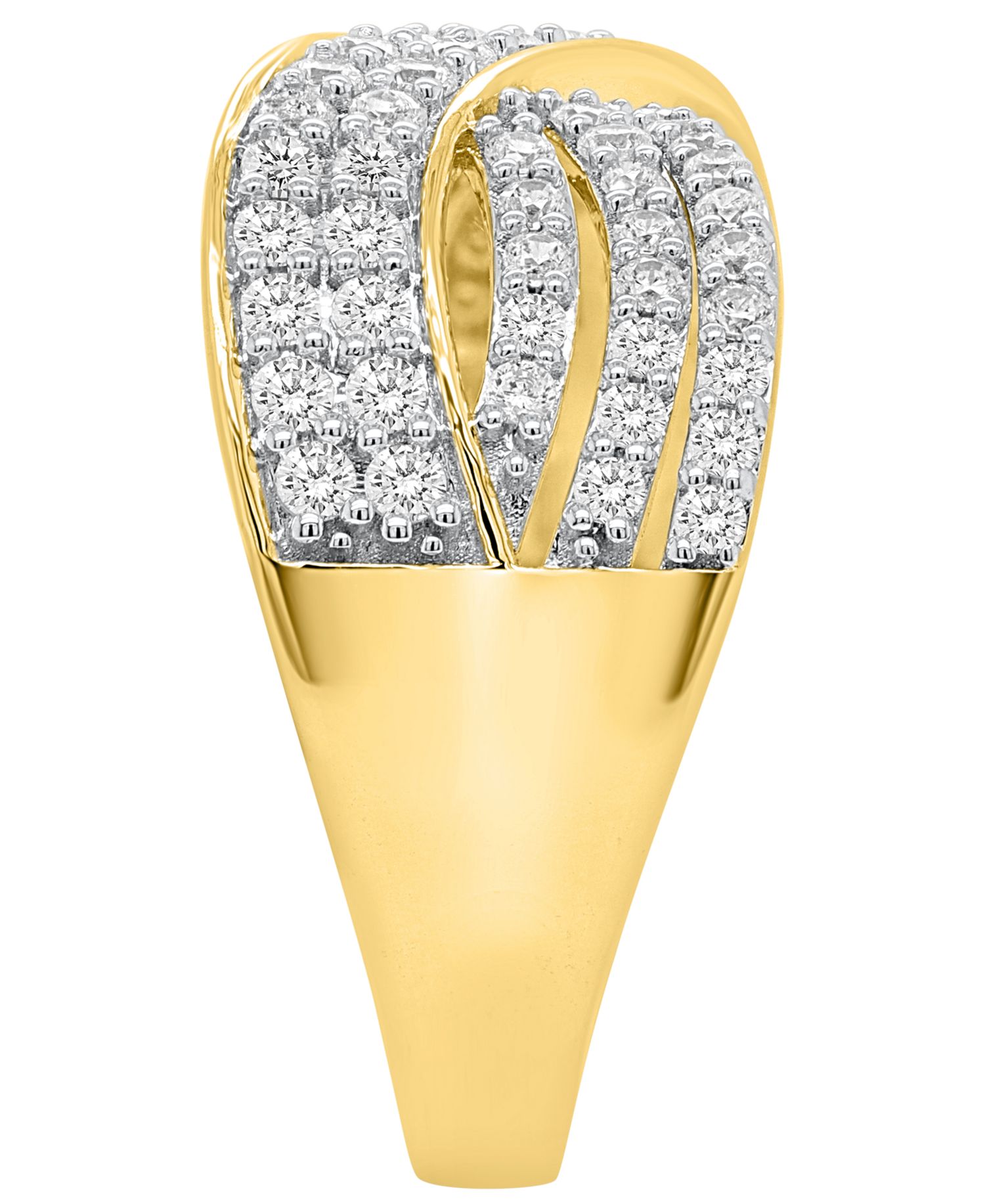 Lab-Grown Diamond Infinity Crossover Ring (1 ct. t.w.) in Sterling Silver