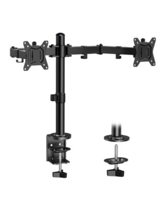 Heavy-Duty Adjustable Dual Monitor Desk Mount for 13"-32" Monitors
