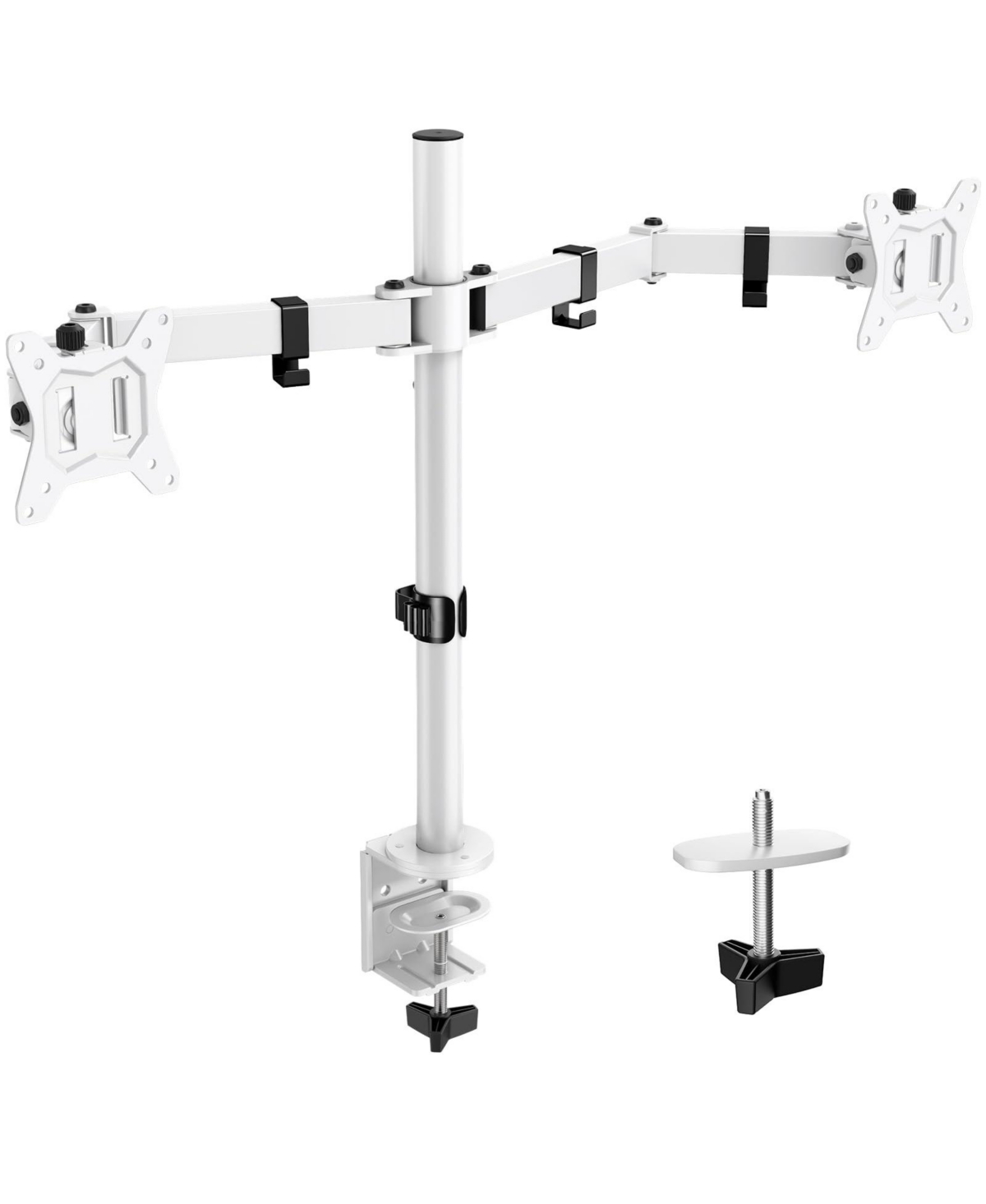 Lofree Heavy-Duty Adjustable Dual Monitor Desk Mount for 13"-32" Monitors - White