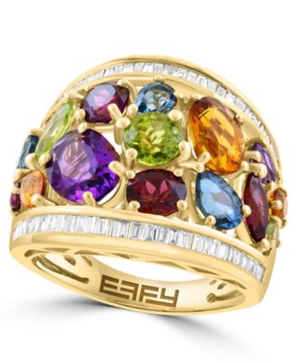 Multi-Stone Cocktail Ring (3/8 ct. t.w.) in 14k Yellow Gold