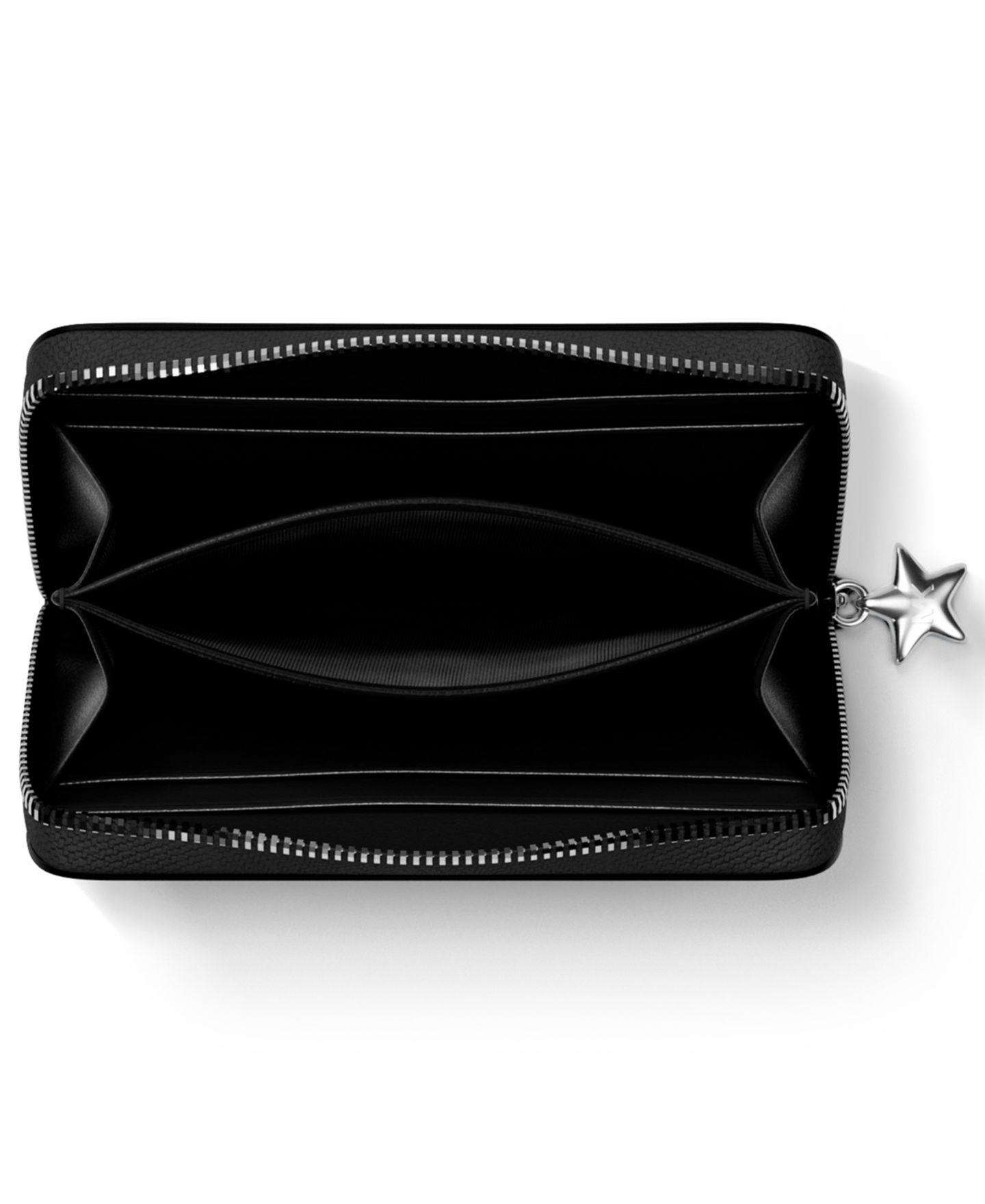 Женский кошелёк Michael Kors Zipper Star Charm Card Case, цвет: Чёрный — фото 3
