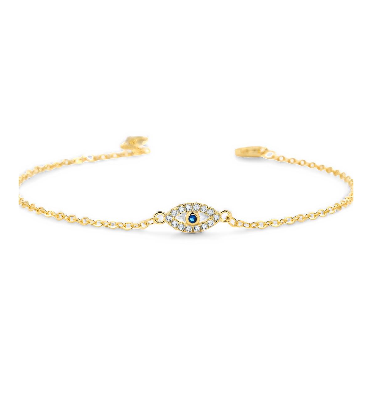 Mint & Lily Cubic Zirconia Evil Eye Charm Bracelet