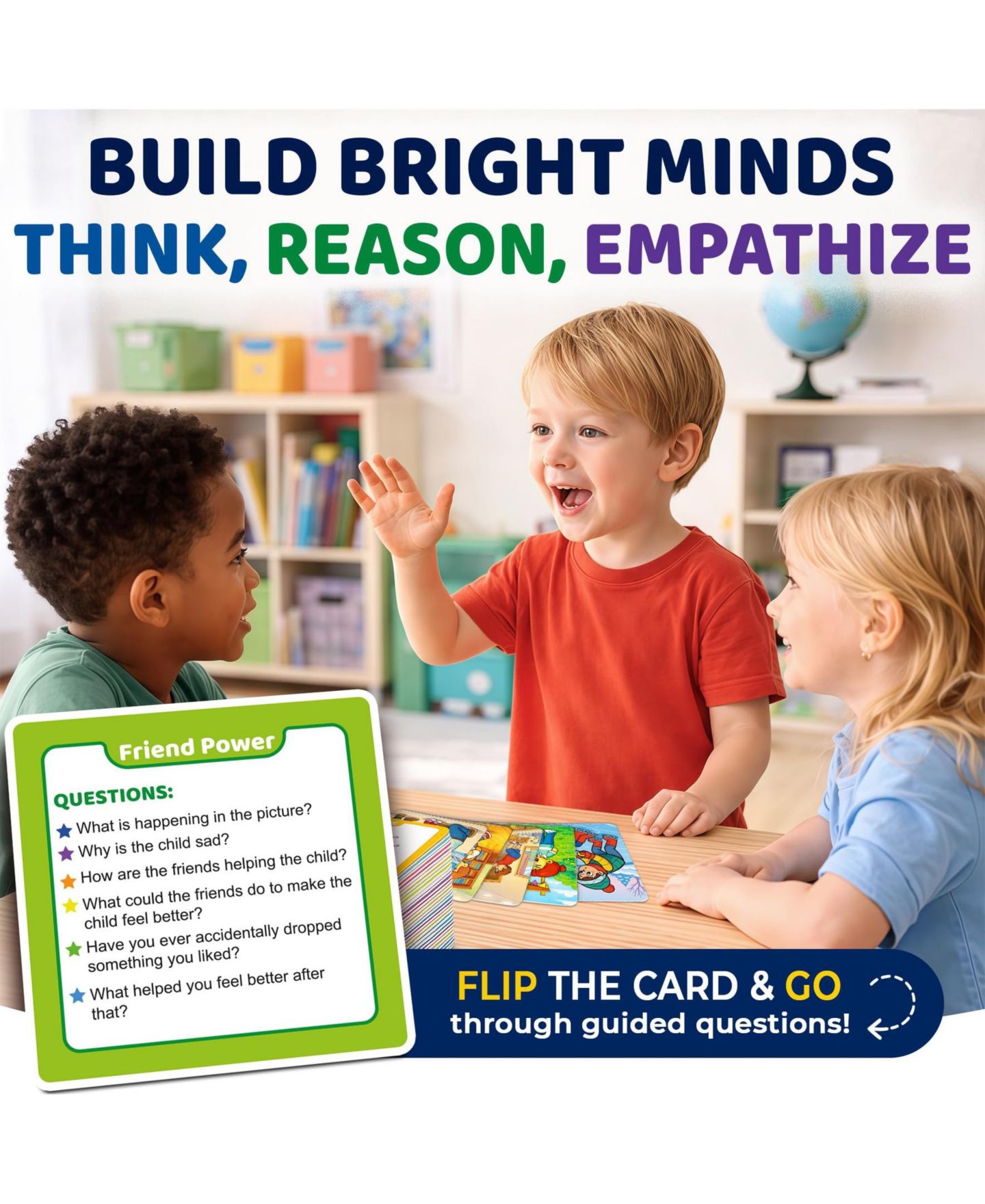 Детские карточные игры Quokka 101 Why Science 101-Piece Card Game, Ages 4-8, цвет: Emotion — фото 4