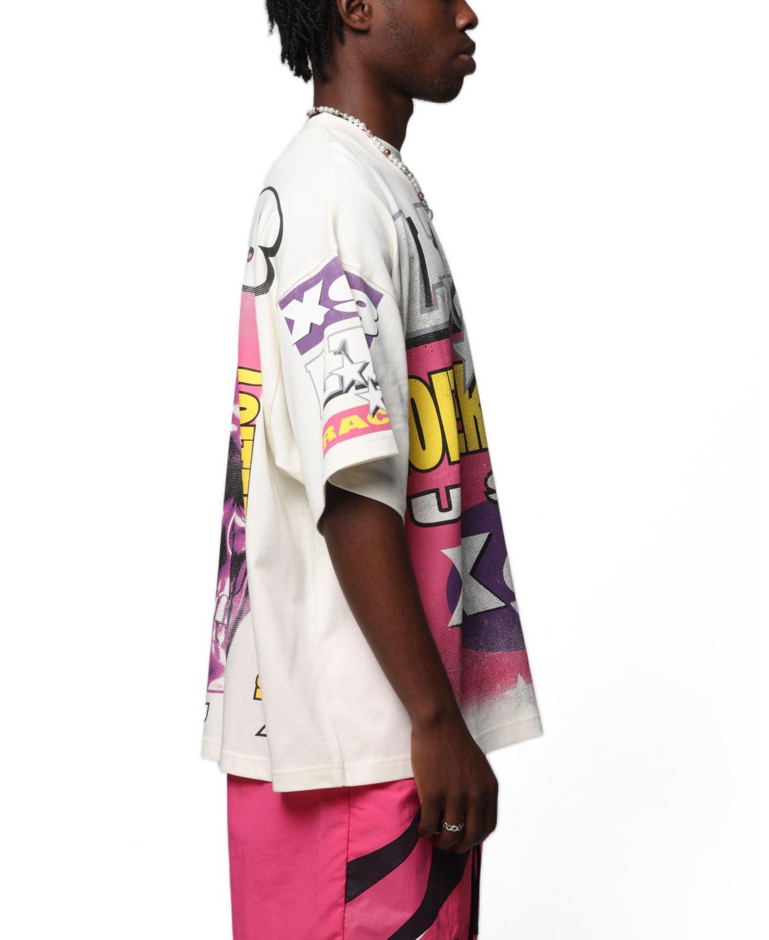 Men's Racer Box Oversized Graphic T-Shirt