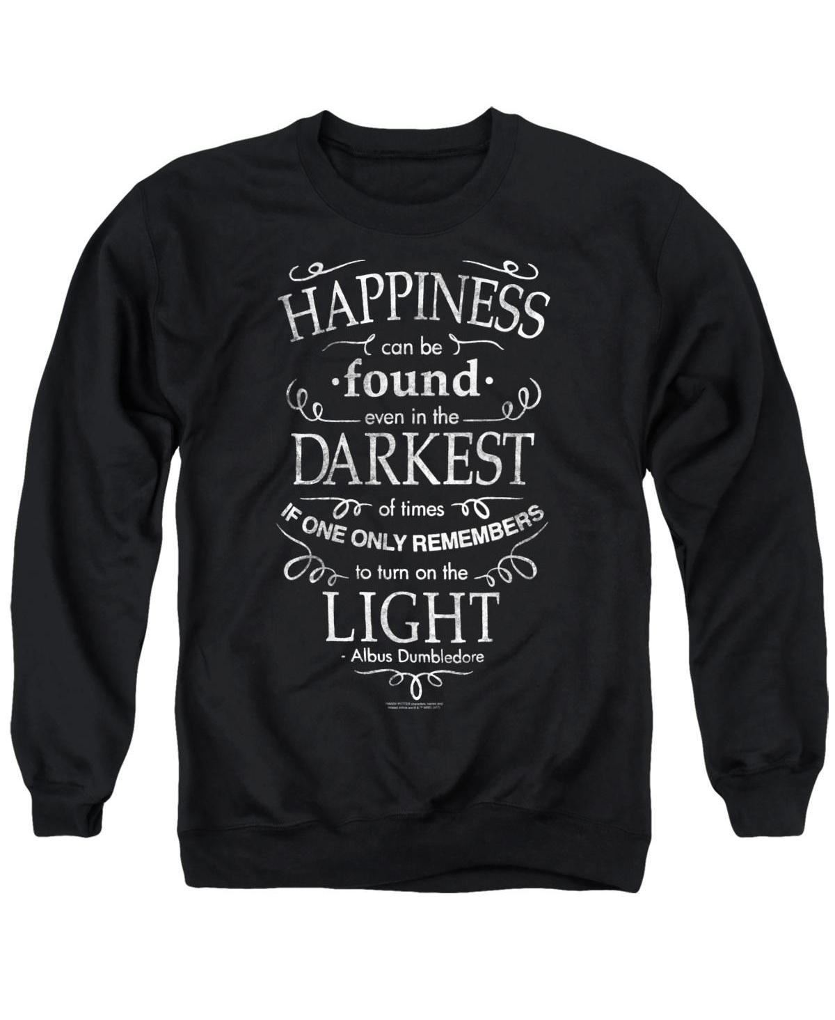 Harry Potter Men's Happiness Graphic Classic-Fit Crewneck Sweatshirt - Black
