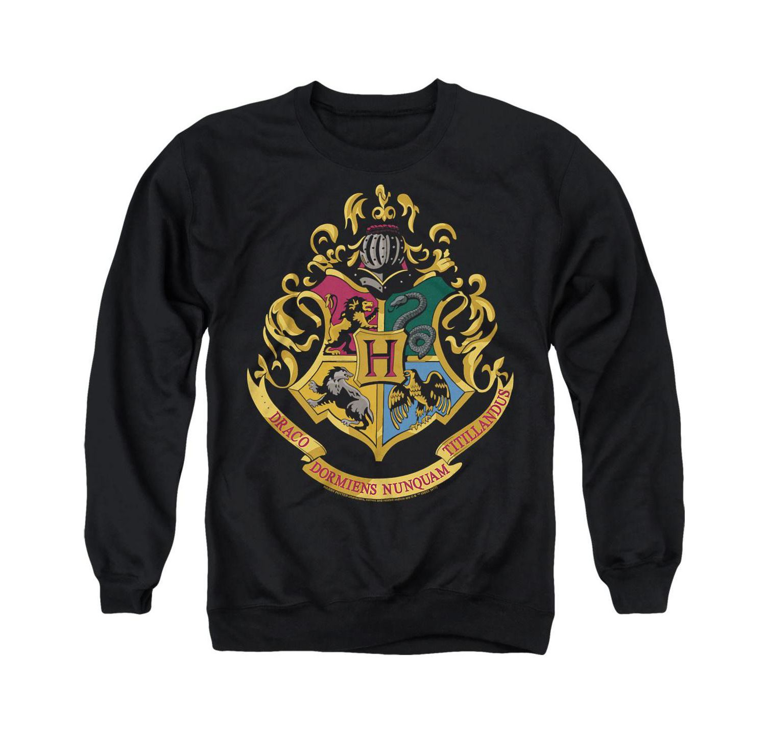 Men's Hogwarts Crest Long-Sleeve Classic-Fit Crewneck Sweatshirt
