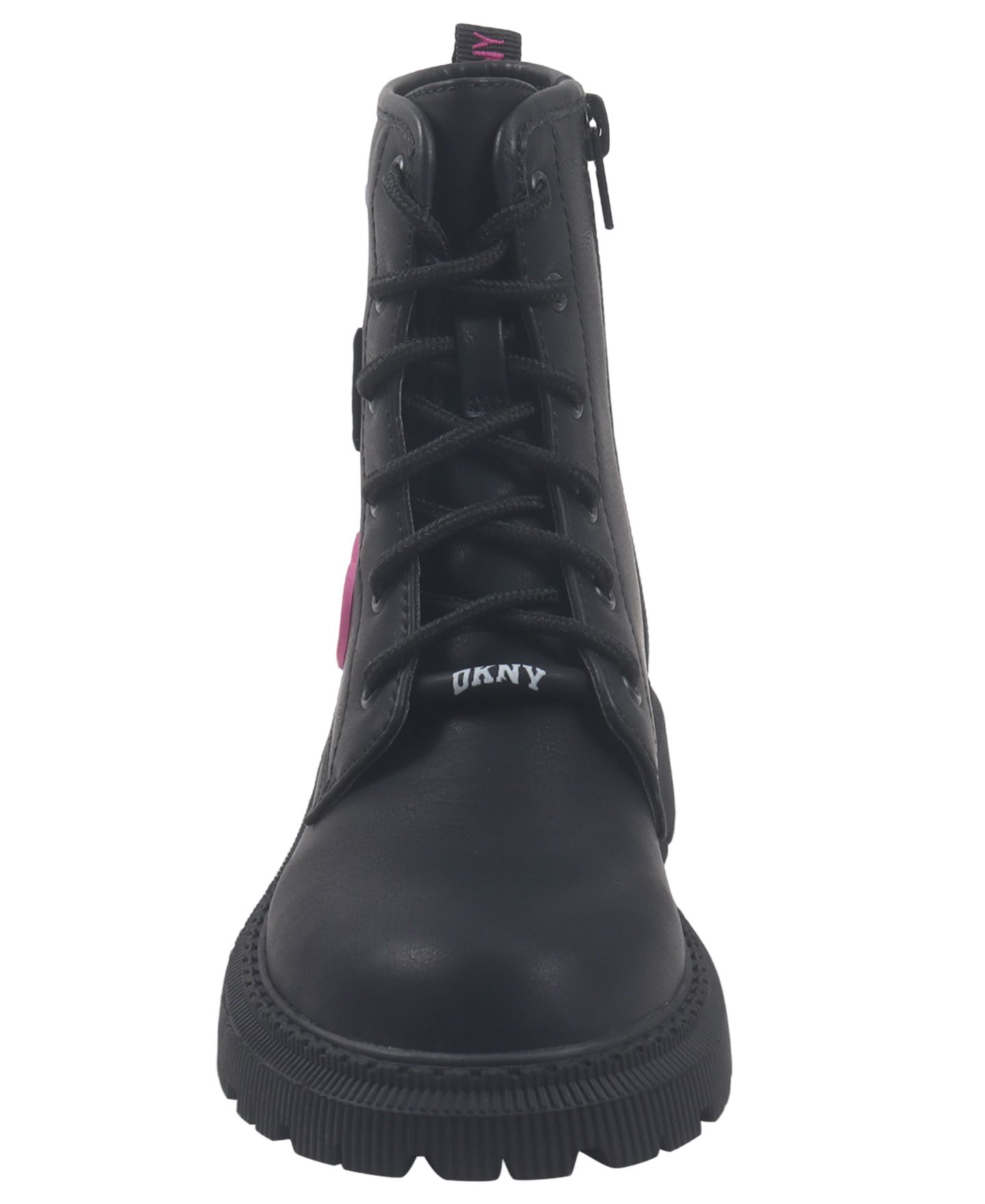 Детские ботинки DKNY Little Boys' and Girls' Ava Adrienne Round-Toe Lace-Up, цвет: Чёрный — фото 6