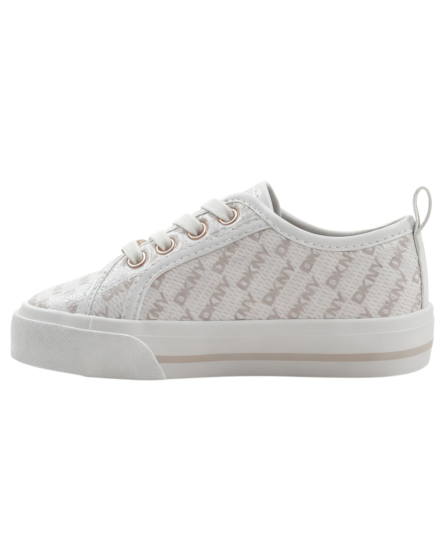 Кроссовки DKNY Hannah Cam Low-Top Lace-Up для девочек-малышей, цвет: Кремовый — фото 7