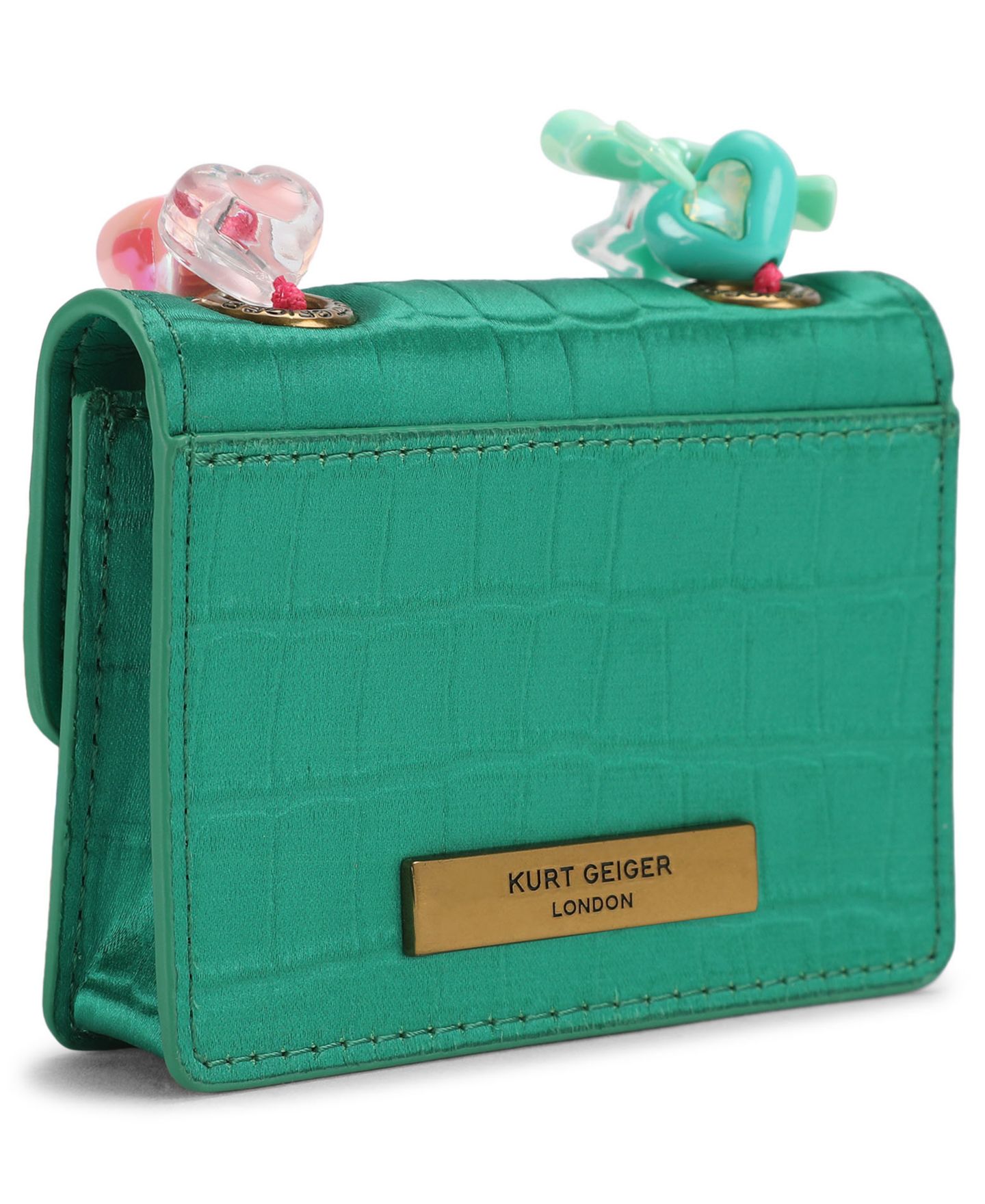 Женская сумка Kurt Geiger London Micro Kensington Beads Crossbody, цвет: Зелёный — фото 4