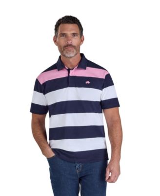 Men's Irregular-Stripe Classic Fit Rugby T-Shirt