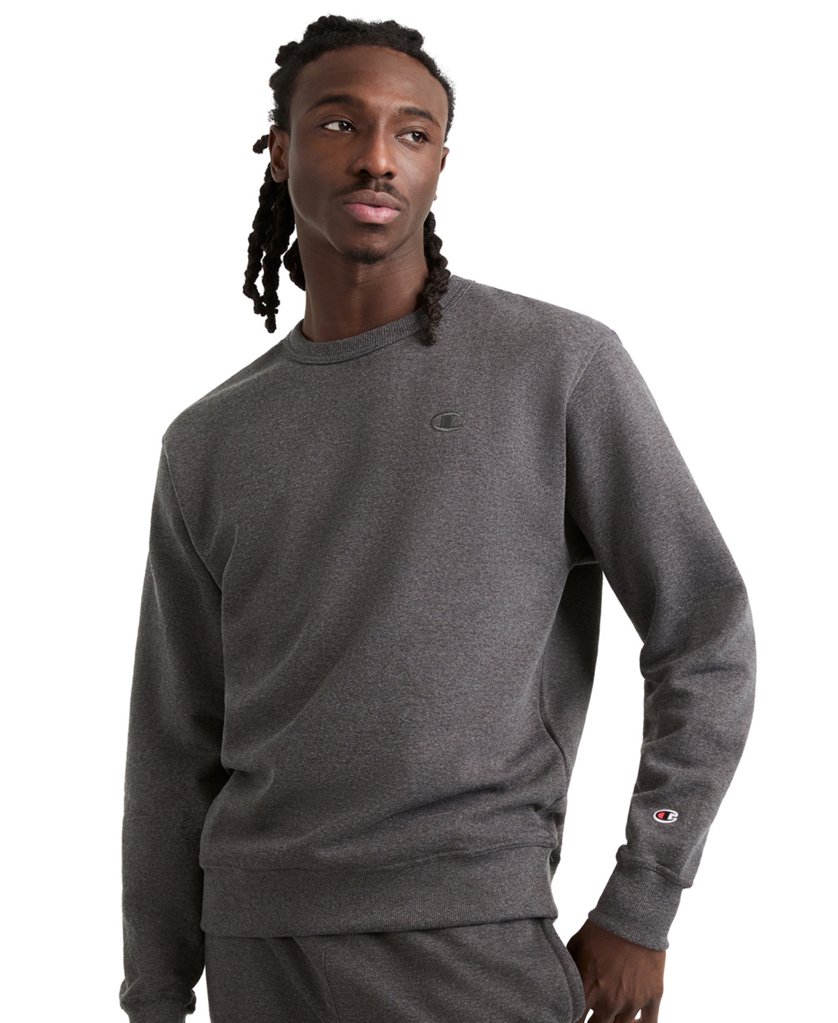 Champion Men's Crewneck Sweatshirt - Granite Heather