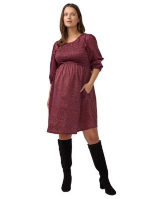 Women's Smocked Paisley Cotton Dress