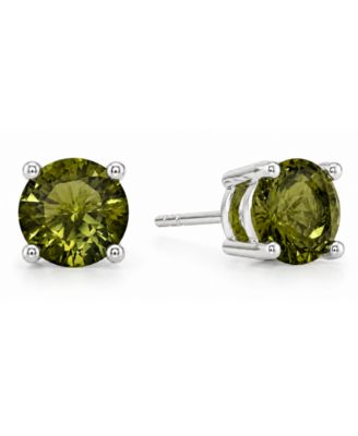 And Now This Glass Stone Stud Earrings in Silver-Plate