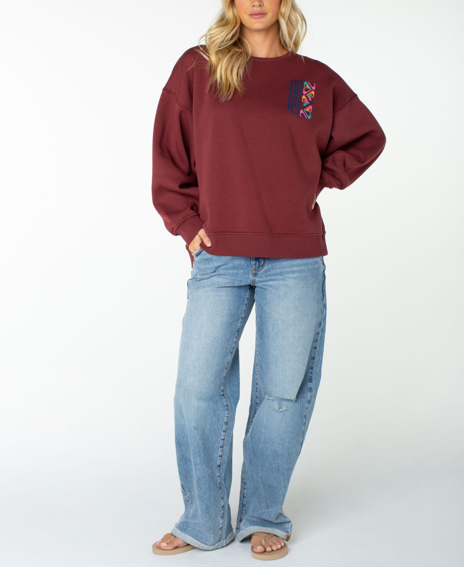 Women's Morning Stroll Oversized Graphic Crewneck Sweatshirt