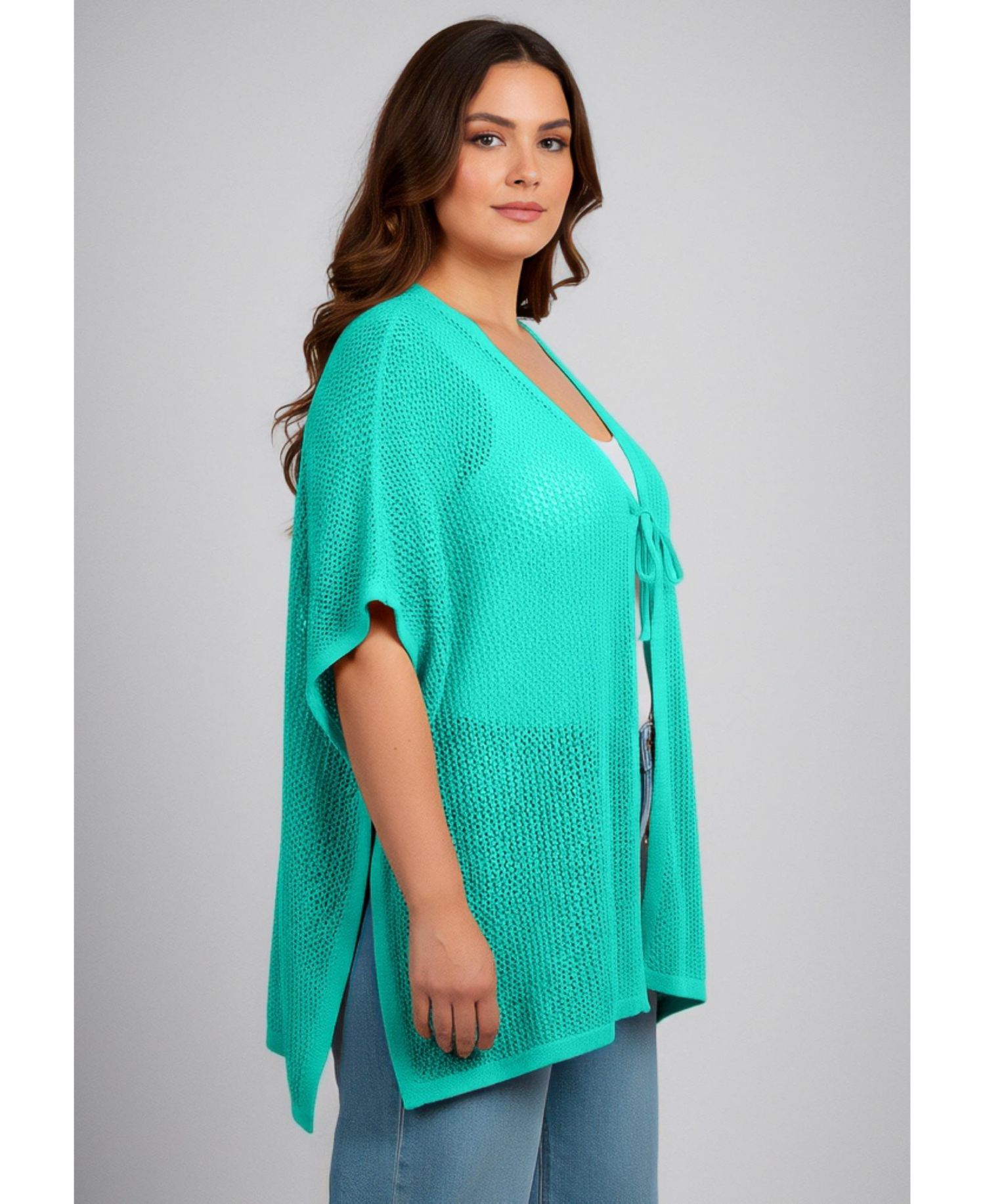 Women's Crochet Tie Front Cardigan