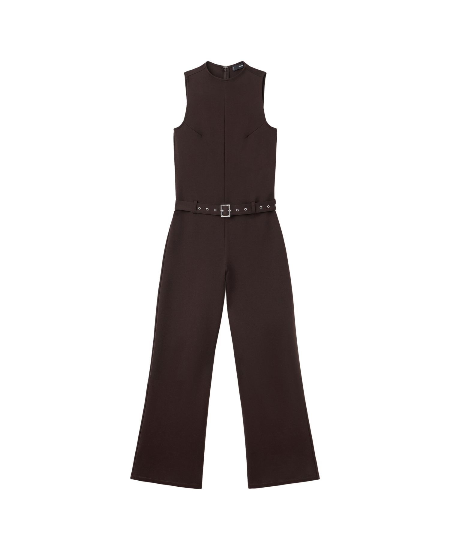 Women's Crew Neck Sleeveless Wide-Leg Jumpsuit