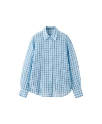 Women's Plaid Long-Sleeve Lyocell-Blend Shirt