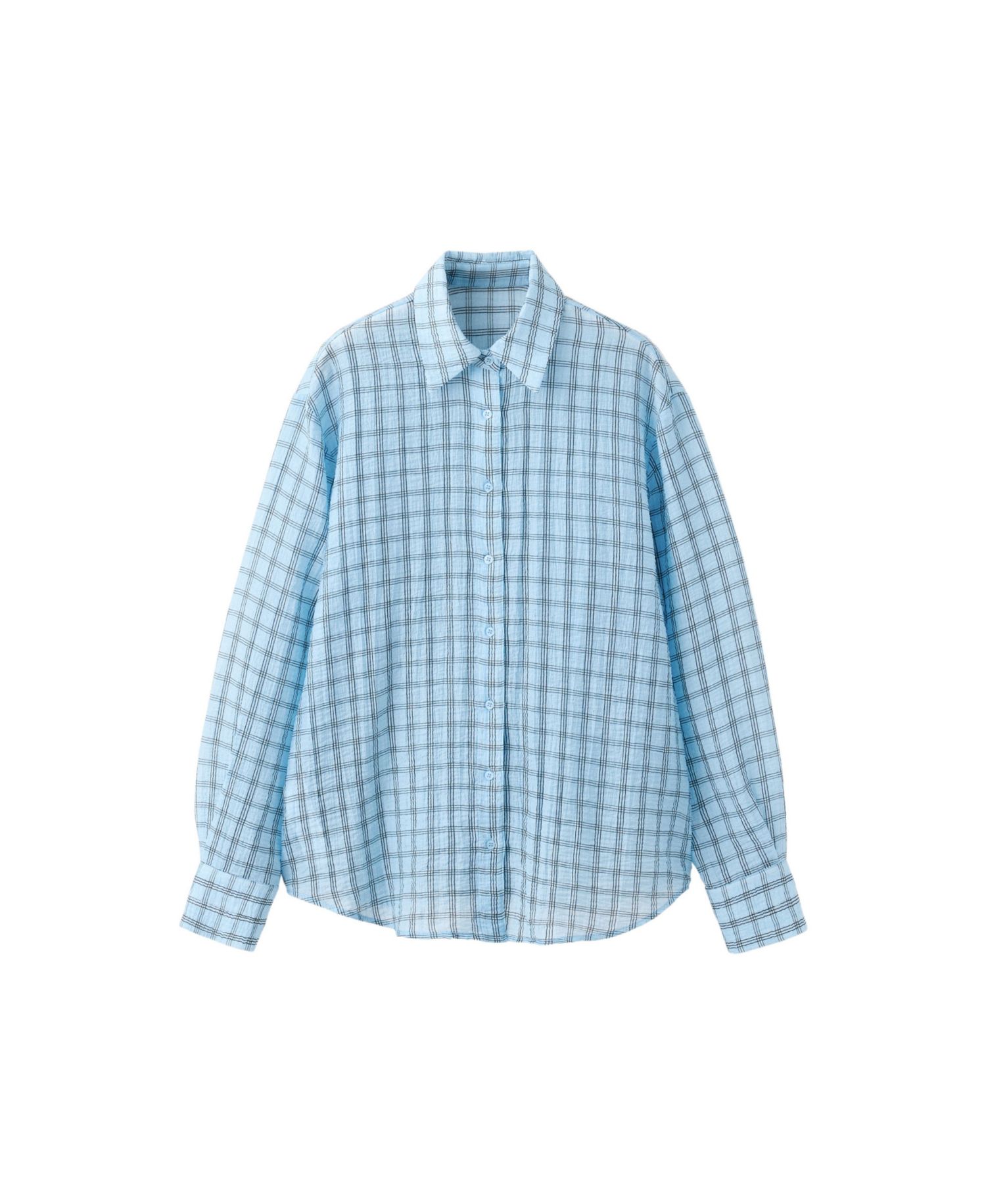 Women's Plaid Long-Sleeve Lyocell-Blend Shirt