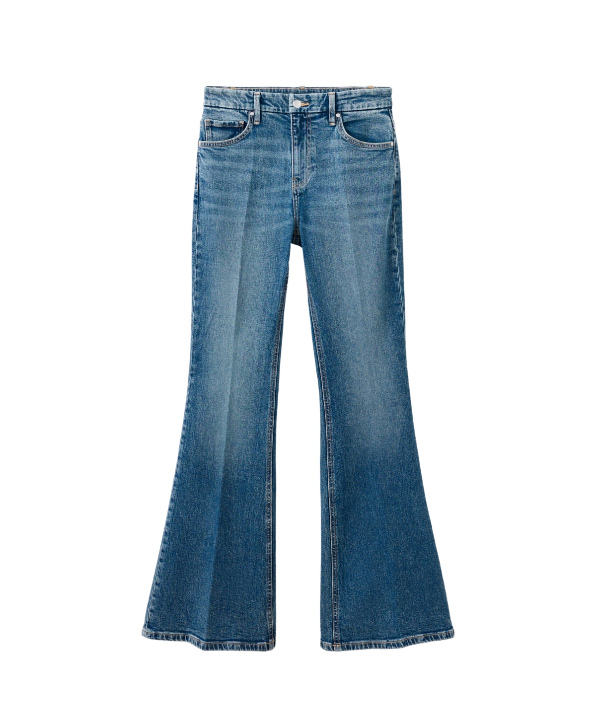Mango Women's Violeta High-waist Flare Jeans In Medium Blue