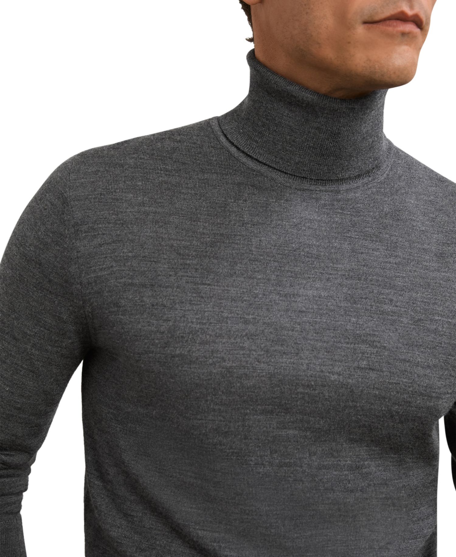 Men's Caine Merino Wool Turtleneck Slim-Fit Sweater