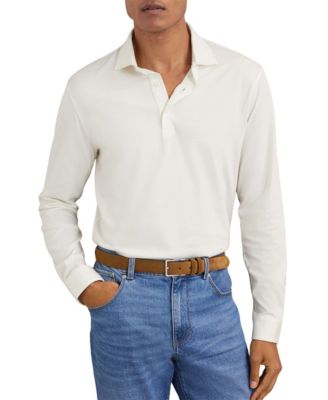 Men's Porofino Slim-Fit Long-Sleeve Supima Cotton Polo Shirt
