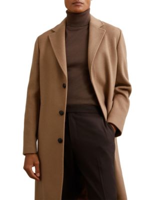 Men's Empire Wool-Blend Single-Breasted Relaxed-Fit Overcoat