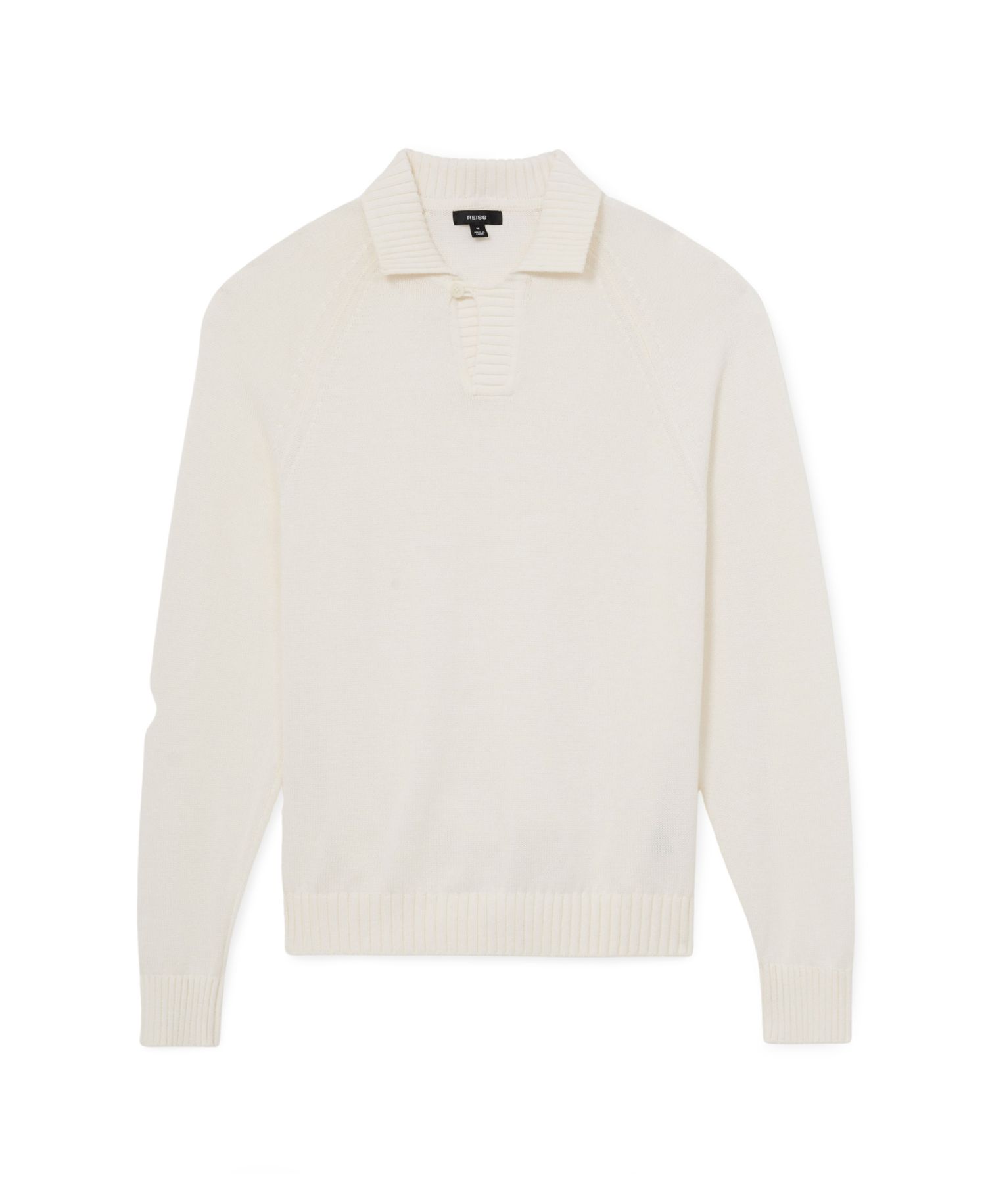 Men's Ashdown Cotton Regular-Fit Open-Collar Polo Jumper