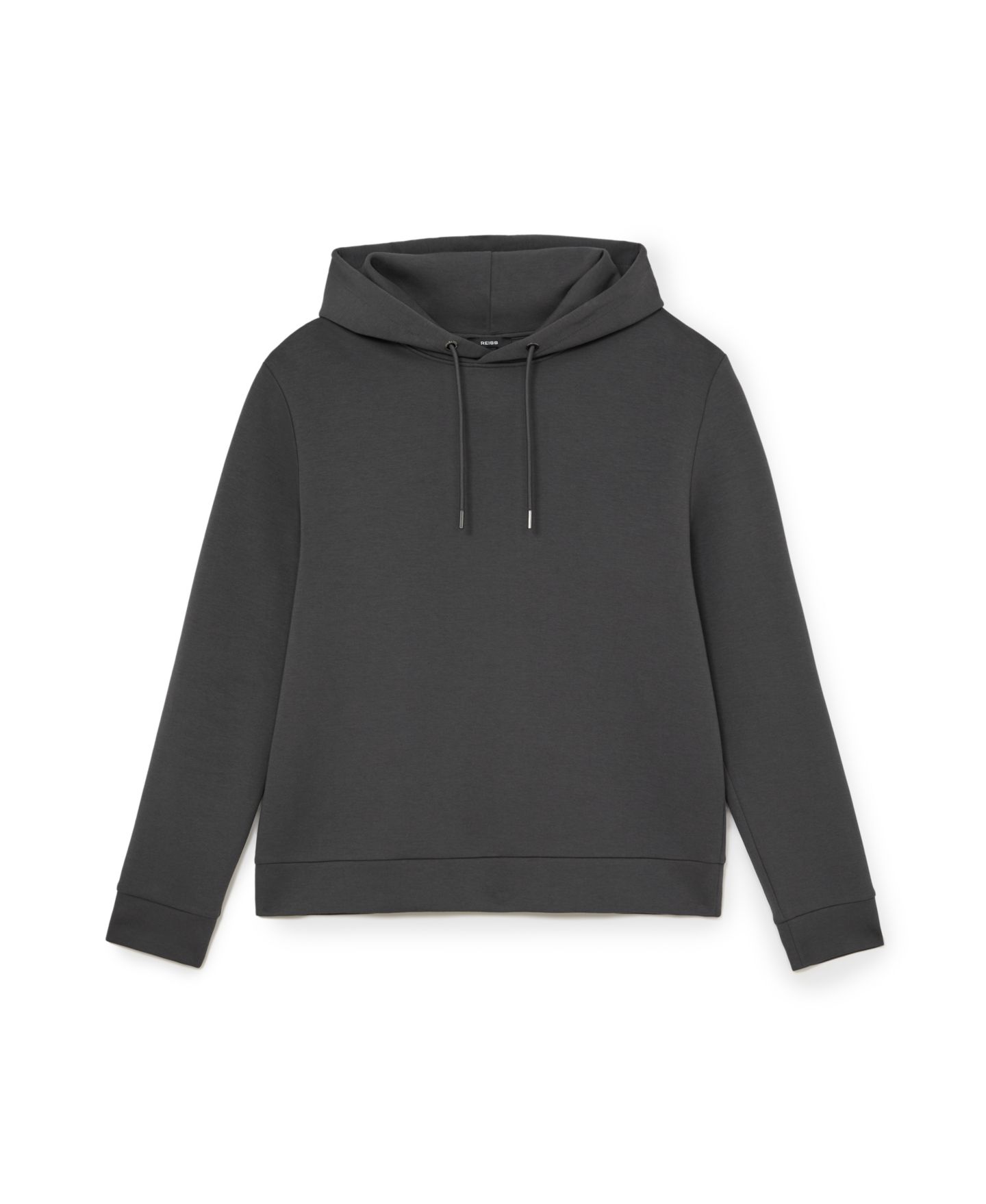 Мужское худи REISS Dane Sueded Cotton-Modal Blend Interlock Jersey, цвет: Серый — фото 5