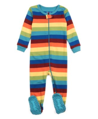 Baby Boys' and Girls' Striped Footed Long-Sleeve Pajamas, 1-Piece