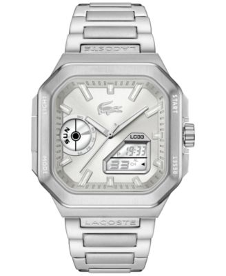 Men's Sport Quartz Analog-Digital Stainless Steel Watch 45mm