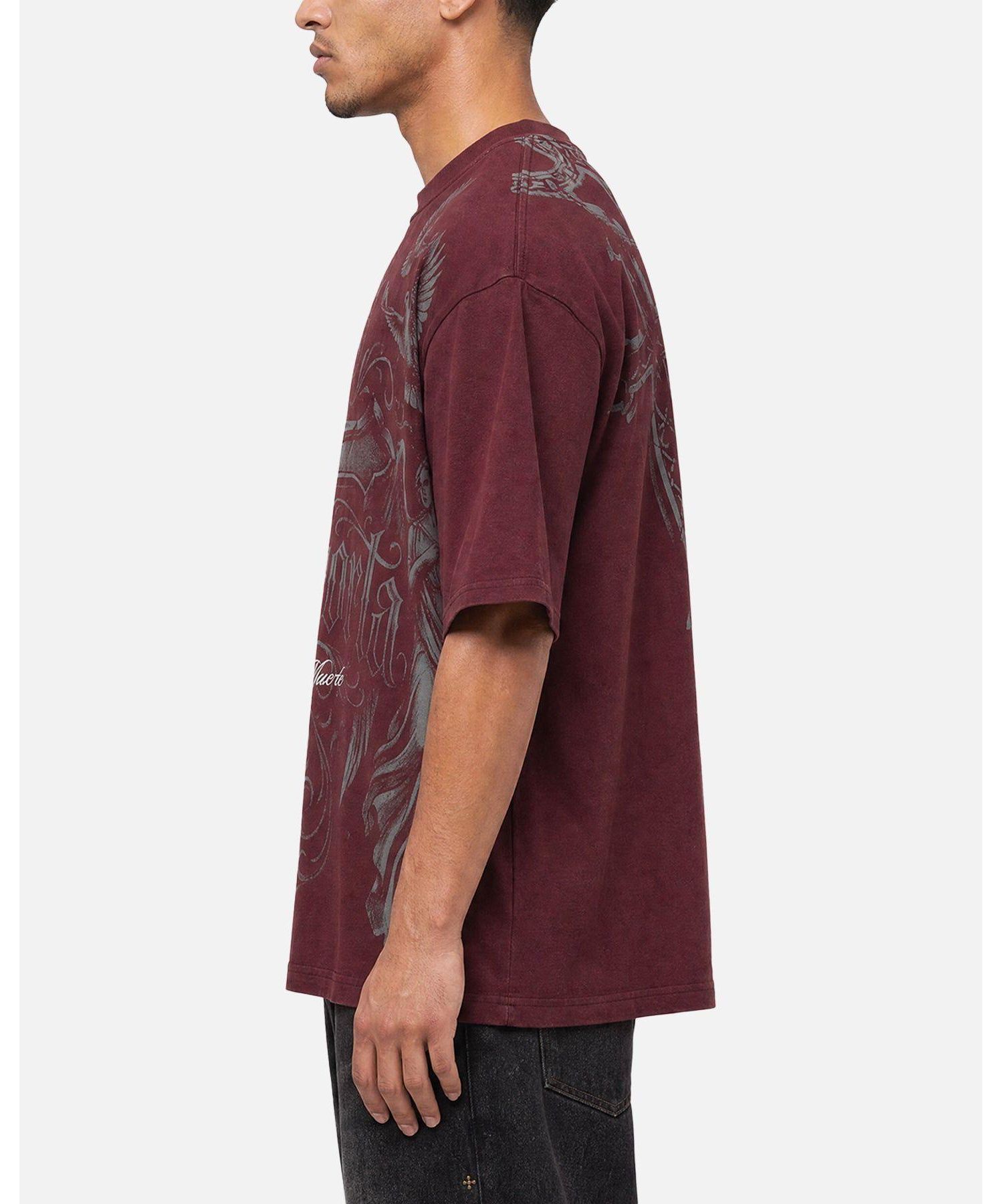 Men's Renaissance Boxy T-Shirt - Pigment Washed Port S