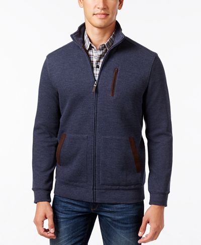 Tasso Elba Men's Zip Front Sweater Jacket, Only at Macy's