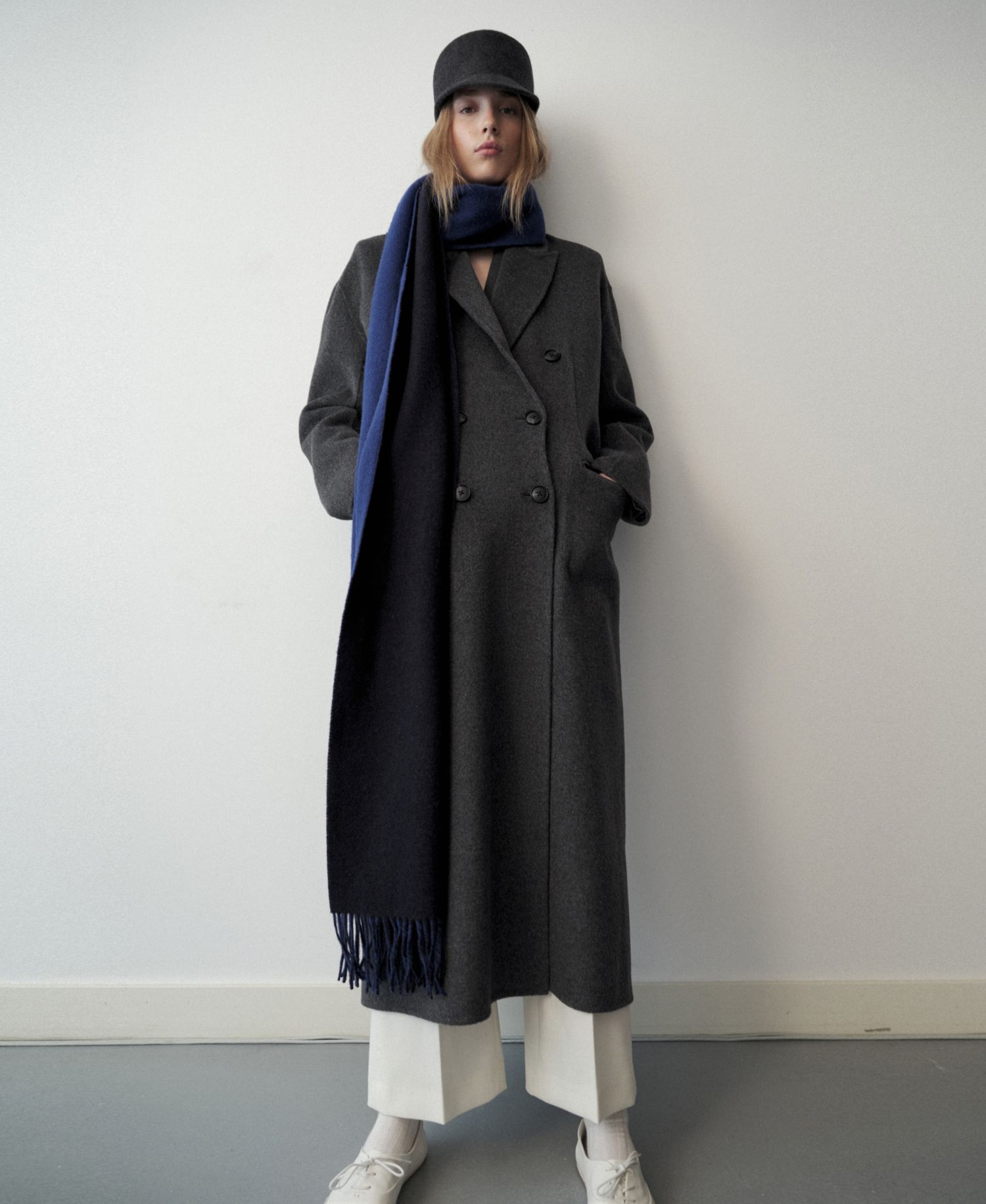 Women's Selection Wool-Cashmere Blend Long Double-Breasted Coat