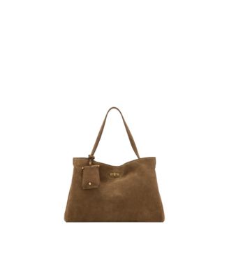 Women's Selection Large Mirror Charm Leather Shoulder Bag