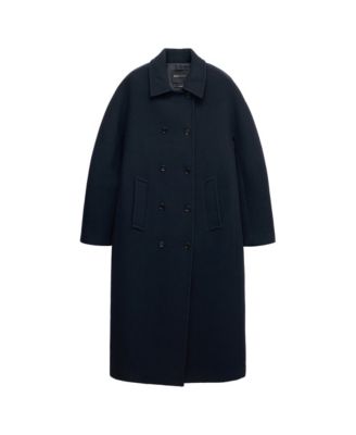 Women's Selection Double-Breasted Wool-Blend Coat