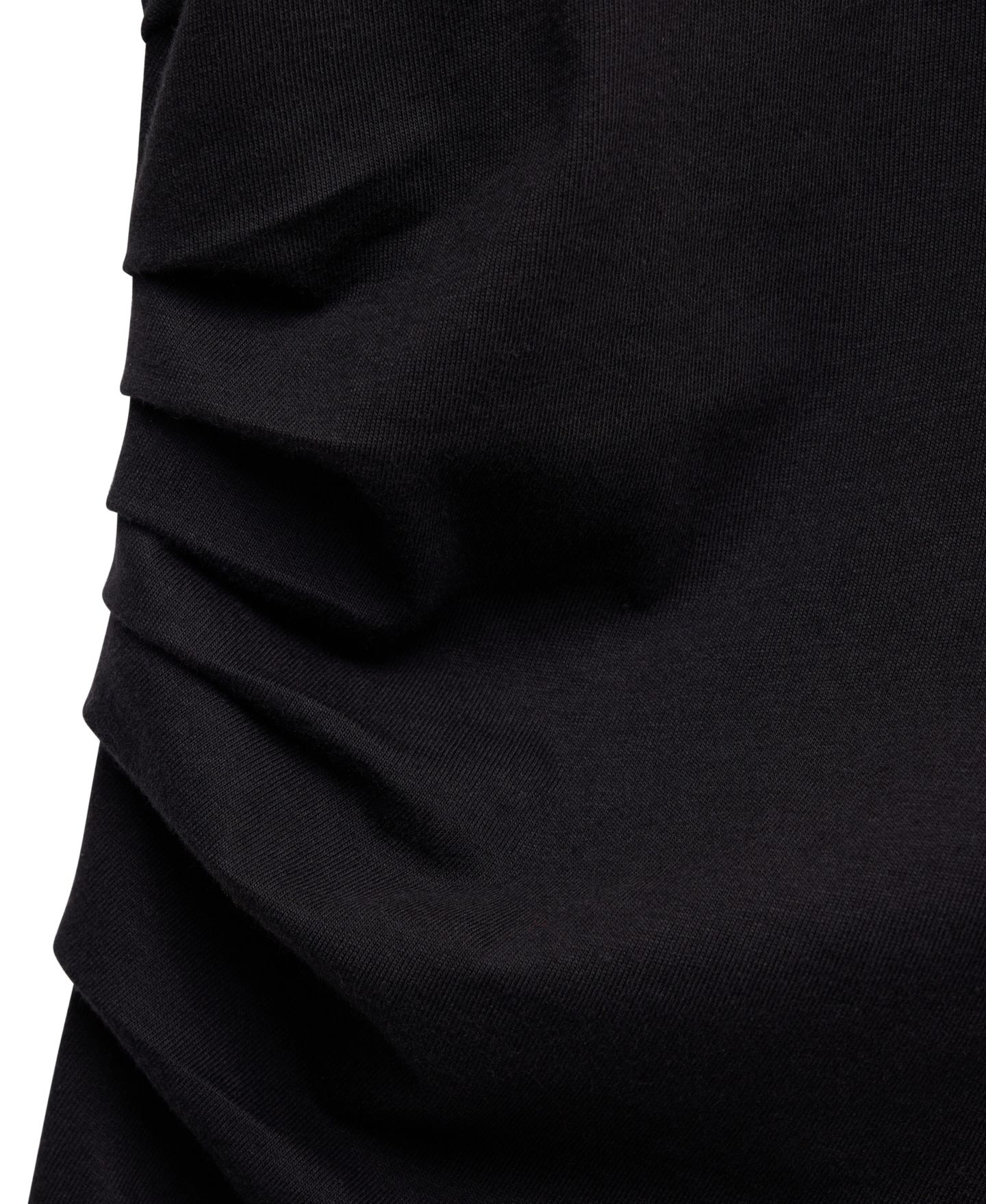 Женская футболка Mango Selection Crewneck Short-Sleeve Ruched, цвет: Чёрный — фото 5