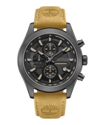 Men's Chronograph Leather Watch 44mm