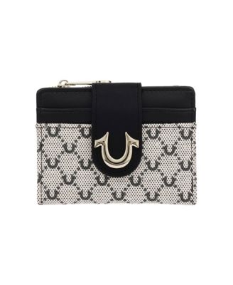 Signature Horseshoe Tab Monogram Print Bifold Wallet