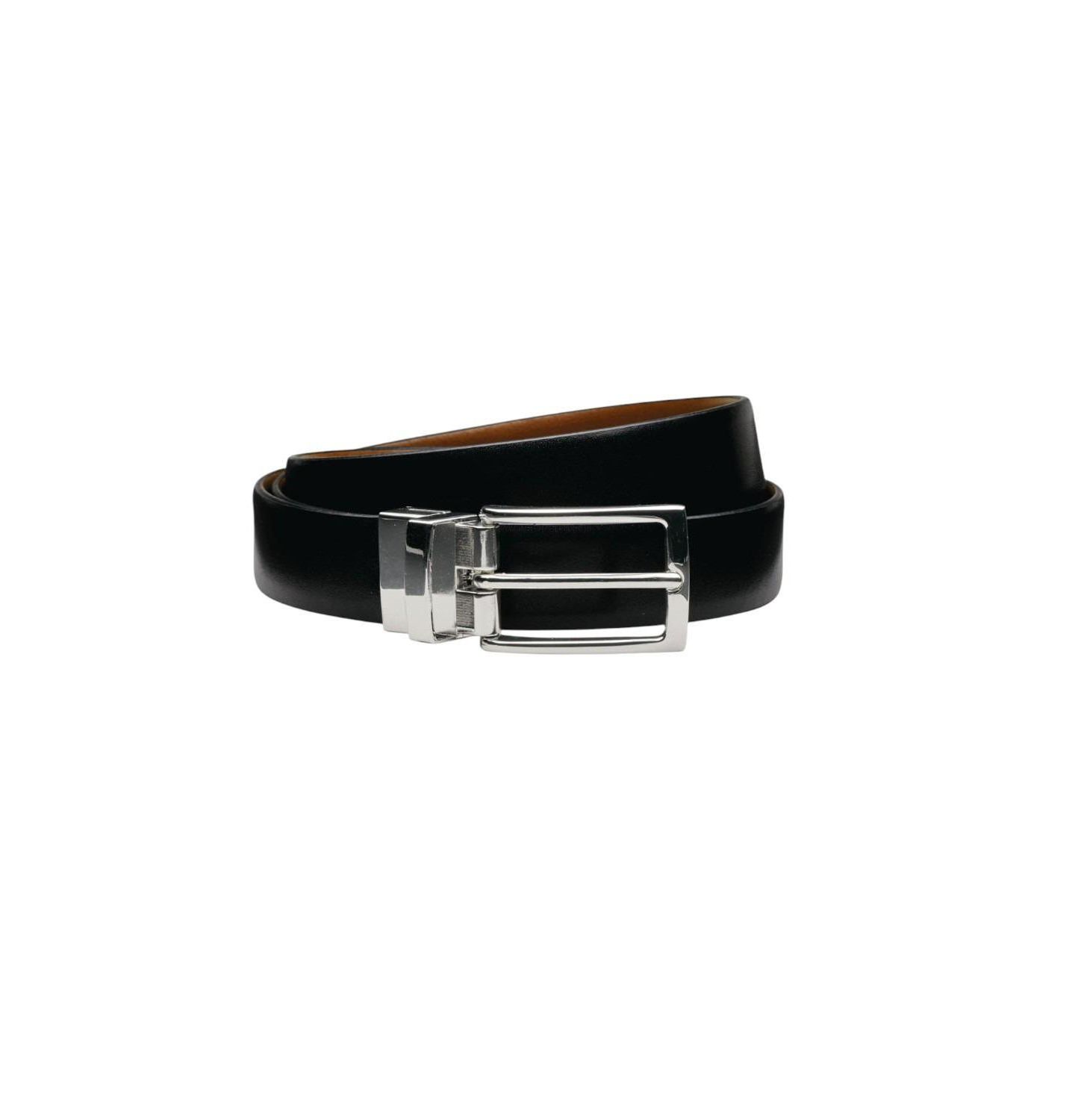 Мужской ремень Charles Tyrwhitt Reversible Embossed Italian Leather Belt, цвет: Чёрный — фото 1