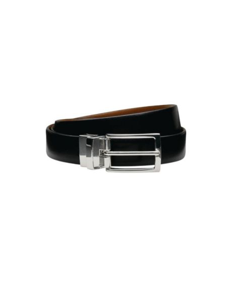 Мужской ремень Charles Tyrwhitt Reversible Embossed Italian Leather Belt, цвет: Чёрный