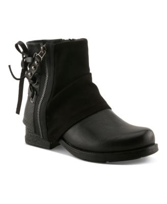 Women's Maxilus Microsuede Moto Ankle Boot with Zipper