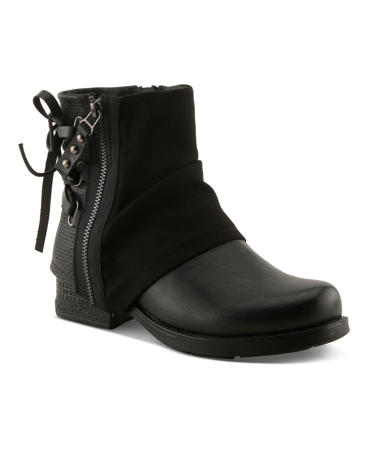 Patrizia Women's Maxilus Microsuede Moto Ankle Boot with Zipper