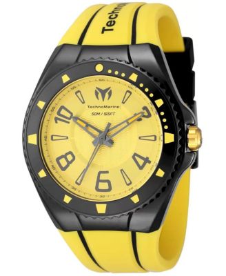 Men's Quartz Racing Legends Yellow Rubber Watch, 44mm