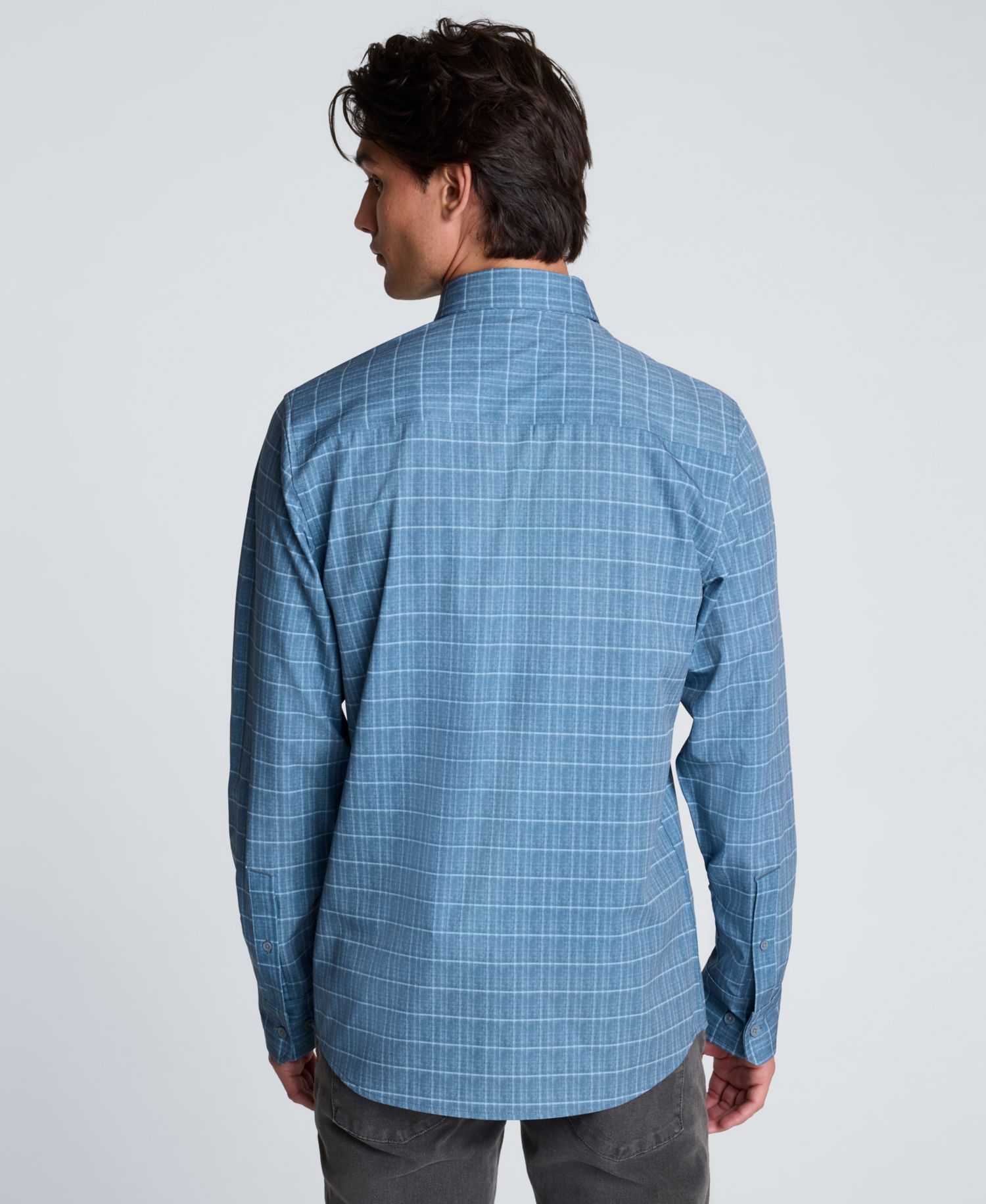 Men's Plaid Point Collar Classic-Fit Shirt