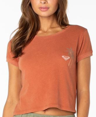 Women's Spanish Summer Graphic Crewneck Crop T-Shirt