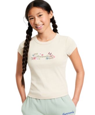 Girls' 5-18 Floral Logo Baby T-Shirt 