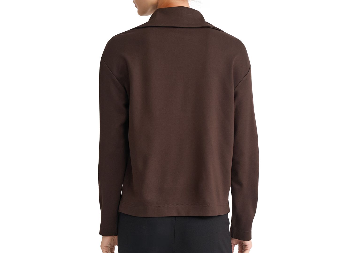Women's Quarter-Zip Long-Sleeve Collared Pullover